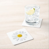 Blumen | Single Daisy Rechteckiger Pappuntersetzer (Vor Ort)