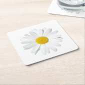 Blumen | Single Daisy Rechteckiger Pappuntersetzer (angewinkelt)