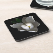Blumen | Single White Magnolia Blossom Getränkeuntersetzer (Linke Seite)