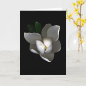 Blumen | Single White Magnolia Blossom Karte (Gelbe Blume)