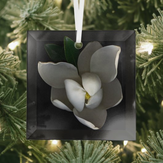 Blumen | Single White Magnolia Blossom Ornament Aus Glas (Insitu)