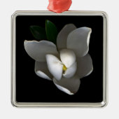 Blumen | Single White Magnolia Blossom Ornament Aus Metall (Vorne)