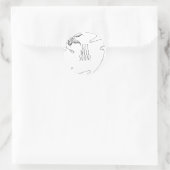 Blumen-Skizze gute Besserung Runder Aufkleber (Tasche)