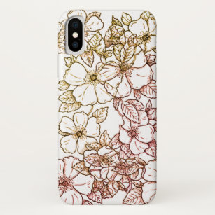 Hand Gezeichnete Blumen Iphone X Hullen Zazzle De
