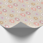 Blumen-Smiley-Geschenkpapier Geschenkpapier (Ecke)