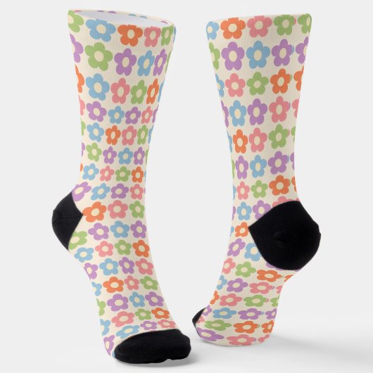 Blumen Socken (Gewinkelt)