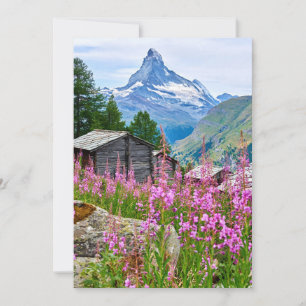 Blumen   Sommermatterhorn Schweiz Dankeskarte
