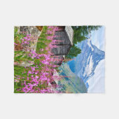 Blumen | Sommermatterhorn Schweiz Fleecedecke (Vorderseite (Horizontal))