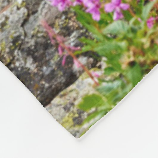Blumen | Sommermatterhorn Schweiz Fleecedecke (Ecke)