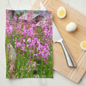 Blumen | Sommermatterhorn Schweiz Geschirrtuch (Viertel Falte)