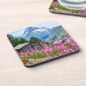 Blumen | Sommermatterhorn Schweiz Getränkeuntersetzer (Linke Seite)