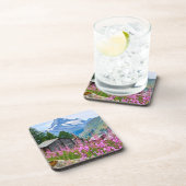 Blumen | Sommermatterhorn Schweiz Getränkeuntersetzer (Rechte Seite)