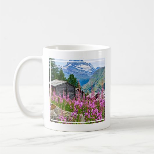 Blumen | Sommermatterhorn Schweiz Kaffeetasse (Links)