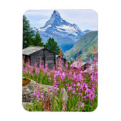 Blumen | Sommermatterhorn Schweiz Magnet (Vertikal)