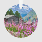 Blumen | Sommermatterhorn Schweiz Ornament (Vorderseite)