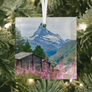 Blumen   Sommermatterhorn Schweiz Ornament Aus Glas