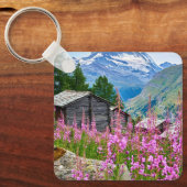Blumen | Sommermatterhorn Schweiz Schlüsselanhänger (Vorderseite)