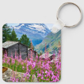 Blumen | Sommermatterhorn Schweiz Schlüsselanhänger (Rückseite)