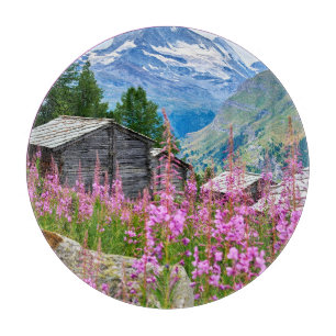 Blumen Sommermatterhorn Schweiz Schneidebrett