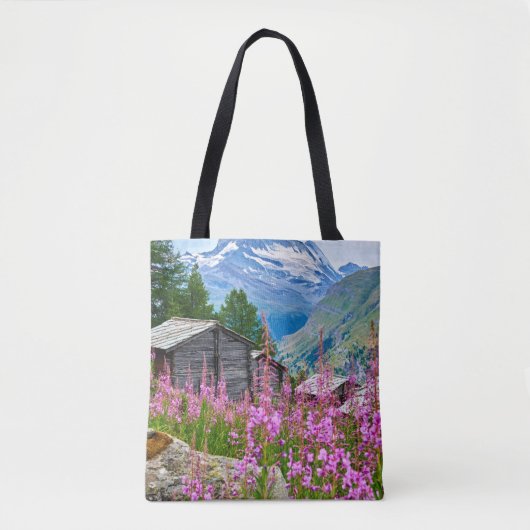 Blumen | Sommermatterhorn Schweiz Tasche (Vorderseite)
