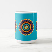 Blumen-Sonne-Mandala-Tasse Kaffeetasse (Mittel)