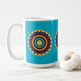 Blumen-Sonne-Mandala-Tasse Kaffeetasse