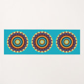 Blumen-Sonne-Mandala-Yogamatte Yogamatte (Vorderseite (Horizontal))