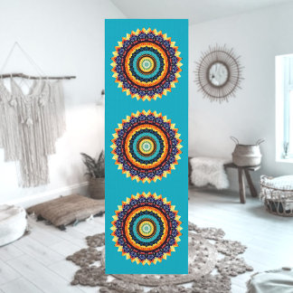 Blumen-Sonne-Mandala-Yogamatte Yogamatte