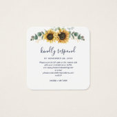 Blumen-Sonnenblume QR-Code Hochzeitswebsite RSVP (Vorderseite)
