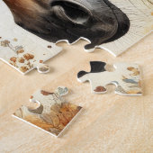 Blumen-Sonnenblumen-Pferd Puzzle (Seite)
