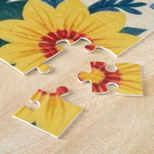 Blumen-Sonnenblumen-Volkskunst-Puzzle Puzzle