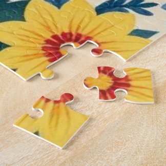 Blumen-Sonnenblumen-Volkskunst-Puzzle Puzzle