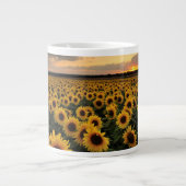 Blumen | Sonnenblumenfeld Jumbo-Tasse (Vorderseite)