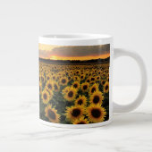 Blumen | Sonnenblumenfeld Jumbo-Tasse (Rechts)