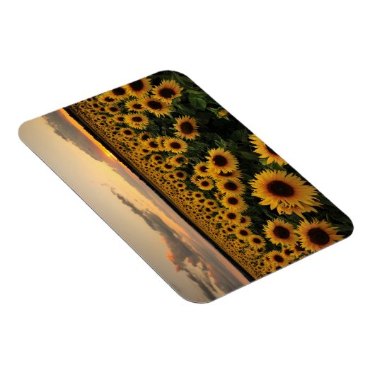 Blumen | Sonnenblumenfeld Magnet (Rechte Seite)