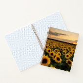 Blumen | Sonnenblumenfeld Notizblock (Innenseite)