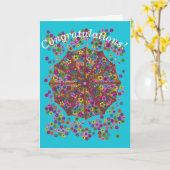 Blumen-Sonnenschirm-Glückwunsch-Karte Karte (Gelbe Blume)