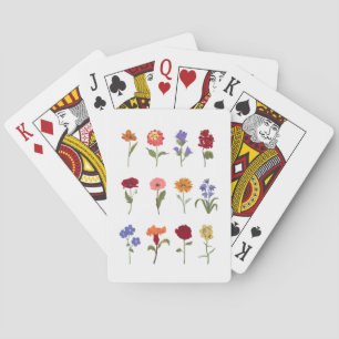 Blumen-Spielkarten Elegante Spielkarten
