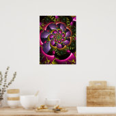 Blumen-Spin-Design Poster (Küche)