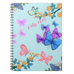 Blumen-Spiral-Foto-Notizbuch Notizblock