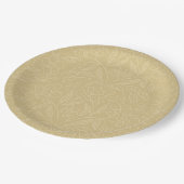 Blumen-Spitze in Gelb Pappteller (Schrägansicht)