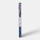 Blumen-Spitze: Nahtloser Patchwork-Hintergrund. iPhone Hülle (Linke Seite)