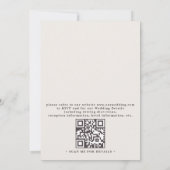 Blumen-Spitze Rustikale Land Elegante QR-Code-Hoch Einladung (Rückseite)