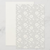Blumen-Spitzenmuster Briefpapier (Vorne/Hinten)