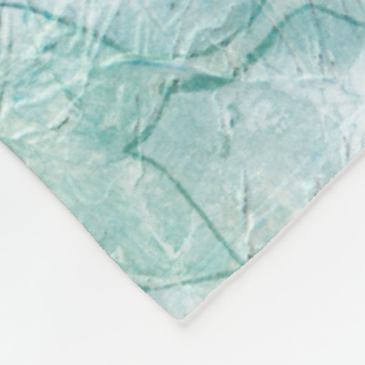 Blumen-Spray II Fleecedecke (Ecke)