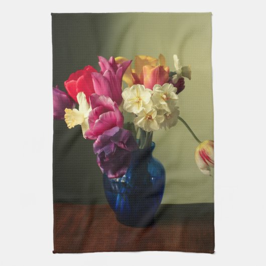 Blumen | Spring Blume Bouquet Geschirrtuch (Vertikal)