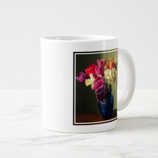 Blumen | Spring Blume Bouquet Jumbo-Tasse (Vorderseite Rechts)