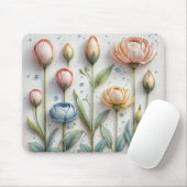 Blumen Spring Vibes Mouse Pad - Fresh & Floral Mousepad (Mit Mouse)