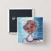 "Blumen-Spritzen-" Knopf Button (Vorne & Hinten)