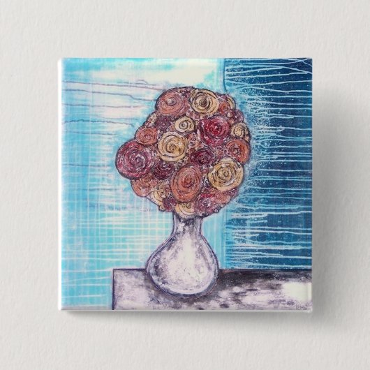 "Blumen-Spritzen-" Knopf Button (Vorderseite)